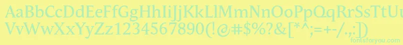 AndulkaTextPro Font – Green Fonts on Yellow Background