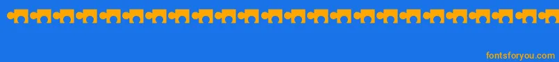 Puzzle Font – Orange Fonts on Blue Background