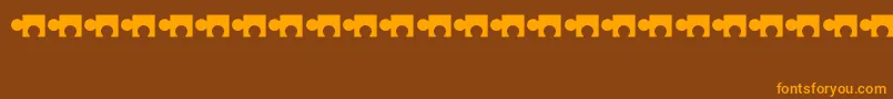 Puzzle Font – Orange Fonts on Brown Background