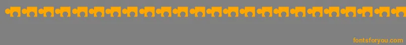 Puzzle Font – Orange Fonts on Gray Background