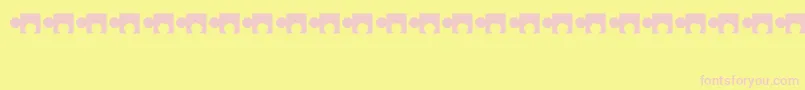 Puzzle Font – Pink Fonts on Yellow Background