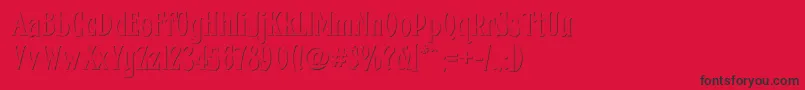 Fhacondfrenchshadenc Font – Black Fonts on Red Background