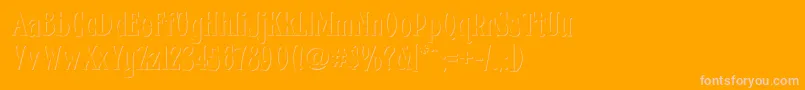 Подробнее о шрифте Fhacondfrenchshadenc Шрифт Fhacondfrenchshadenc – розовые шрифты на оранжевом фоне