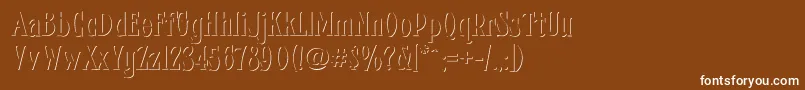 フォントFhacondfrenchshadenc – 茶色の背景に白い文字