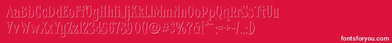 Fhacondfrenchshadenc Font – White Fonts on Red Background