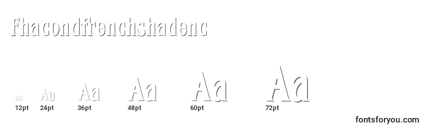 Größen der Schriftart Fhacondfrenchshadenc