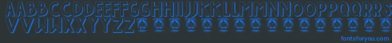 Подробнее о шрифте Indahpapuaku Шрифт Indahpapuaku – синие шрифты на чёрном фоне