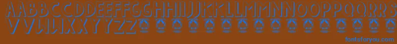 Indahpapuaku Font – Blue Fonts on Brown Background