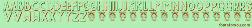 Indahpapuaku Font – Brown Fonts on Green Background