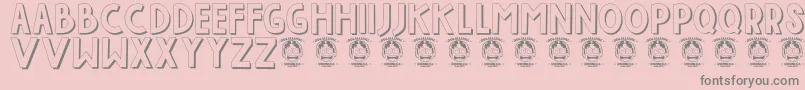 Indahpapuaku Font – Gray Fonts on Pink Background