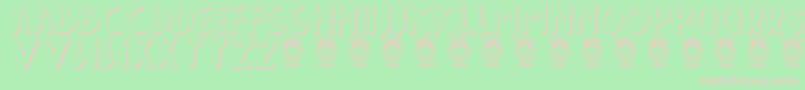 Indahpapuaku Font – Pink Fonts on Green Background