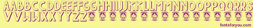 More about Indahpapuaku Font Indahpapuaku Font – Purple Fonts on Yellow Background