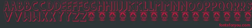 Indahpapuaku Font – Red Fonts on Black Background