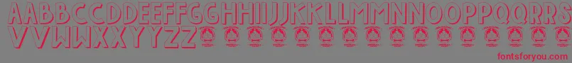 Indahpapuaku Font – Red Fonts on Gray Background