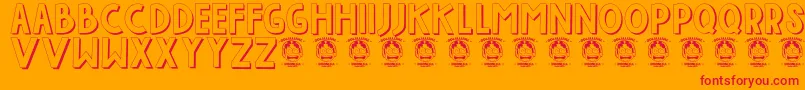 Indahpapuaku Font – Red Fonts on Orange Background