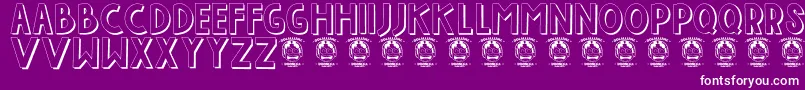 Indahpapuaku Font – White Fonts on Purple Background