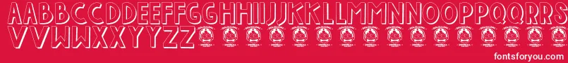 Indahpapuaku Font – White Fonts on Red Background