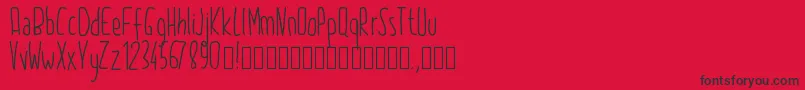 フォントPw2015 – 赤い背景に黒い文字