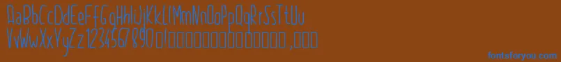 Pw2015-fontti – siniset fontit ruskealla taustalla