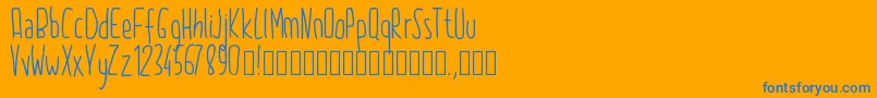 Шрифт Pw2015 – синие шрифты на оранжевом фоне