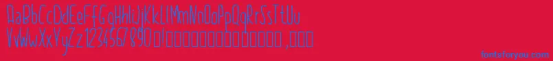 フォントPw2015 – 赤い背景に青い文字