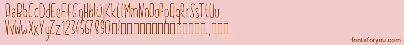 Pw2015-fontti – ruskeat fontit vaaleanpunaisella taustalla