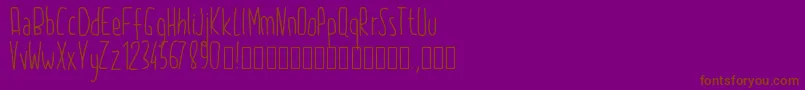 Pw2015-Schriftart – Braune Schriften auf violettem Hintergrund