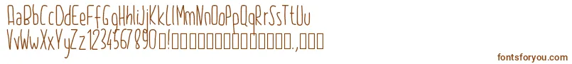 Pw2015-fontti – ruskeat fontit valkoisella taustalla
