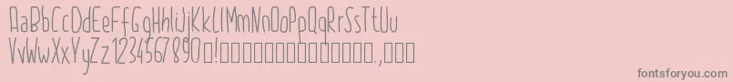 フォントPw2015 – ピンクの背景に灰色の文字
