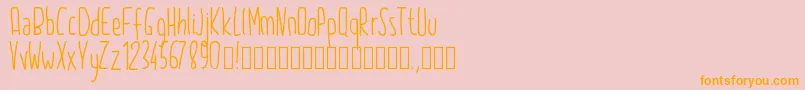 Pw2015 Font – Orange Fonts on Pink Background