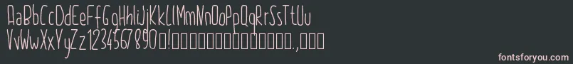 Pw2015 Font – Pink Fonts on Black Background
