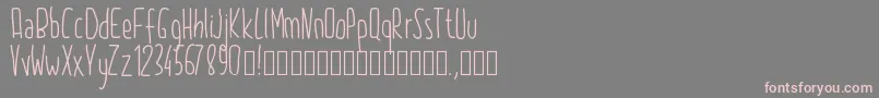 フォントPw2015 – 灰色の背景にピンクのフォント