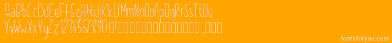 Pw2015 Font – Pink Fonts on Orange Background