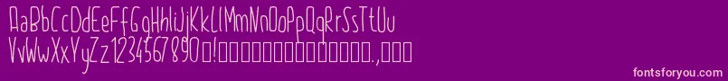 Pw2015 Font – Pink Fonts on Purple Background