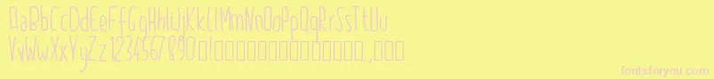 Pw2015 Font – Pink Fonts on Yellow Background