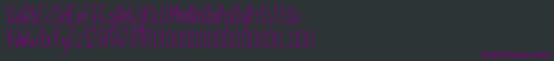 Pw2015-fontti – violetit fontit mustalla taustalla