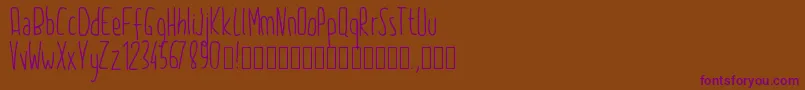 Шрифт Pw2015 – фиолетовые шрифты на коричневом фоне
