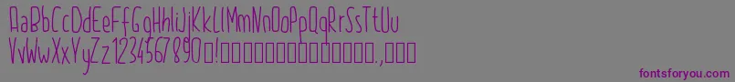 フォントPw2015 – 紫色のフォント、灰色の背景