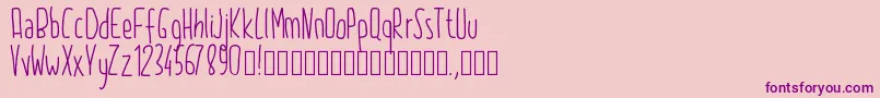 Pw2015-fontti – violetit fontit vaaleanpunaisella taustalla
