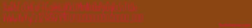 Pw2015 Font – Red Fonts on Brown Background