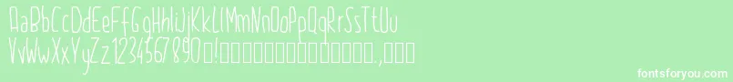 Pw2015 Font – White Fonts on Green Background