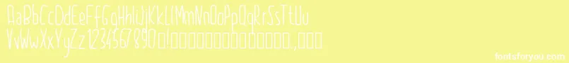 フォントPw2015 – 黄色い背景に白い文字