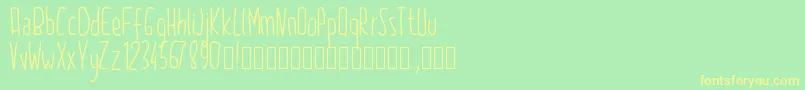 Pw2015 Font – Yellow Fonts on Green Background