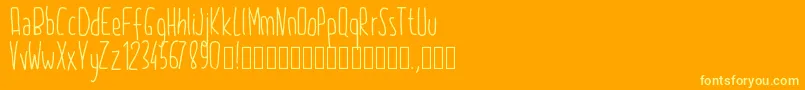 Шрифт Pw2015 – жёлтые шрифты на оранжевом фоне