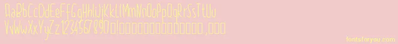 Pw2015-fontti – keltaiset fontit vaaleanpunaisella taustalla