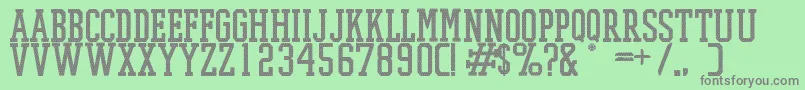 Promeshmesh Font – Gray Fonts on Green Background