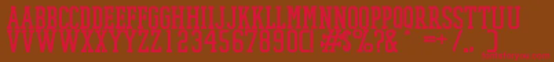 Promeshmesh Font – Red Fonts on Brown Background
