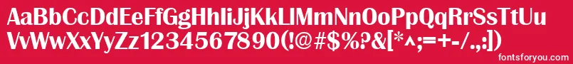 GrenobleSfBold Font – White Fonts on Red Background