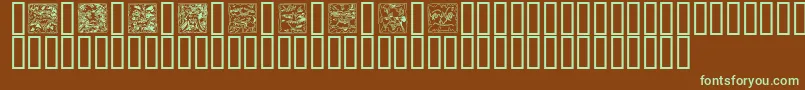 MythagoOutline Font – Green Fonts on Brown Background
