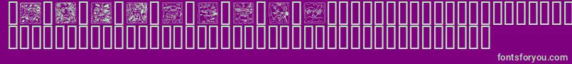 fuente MythagoOutline – Fuentes Verdes Sobre Fondo Morado